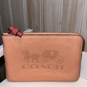 Coach Peach Wagon Wristlet